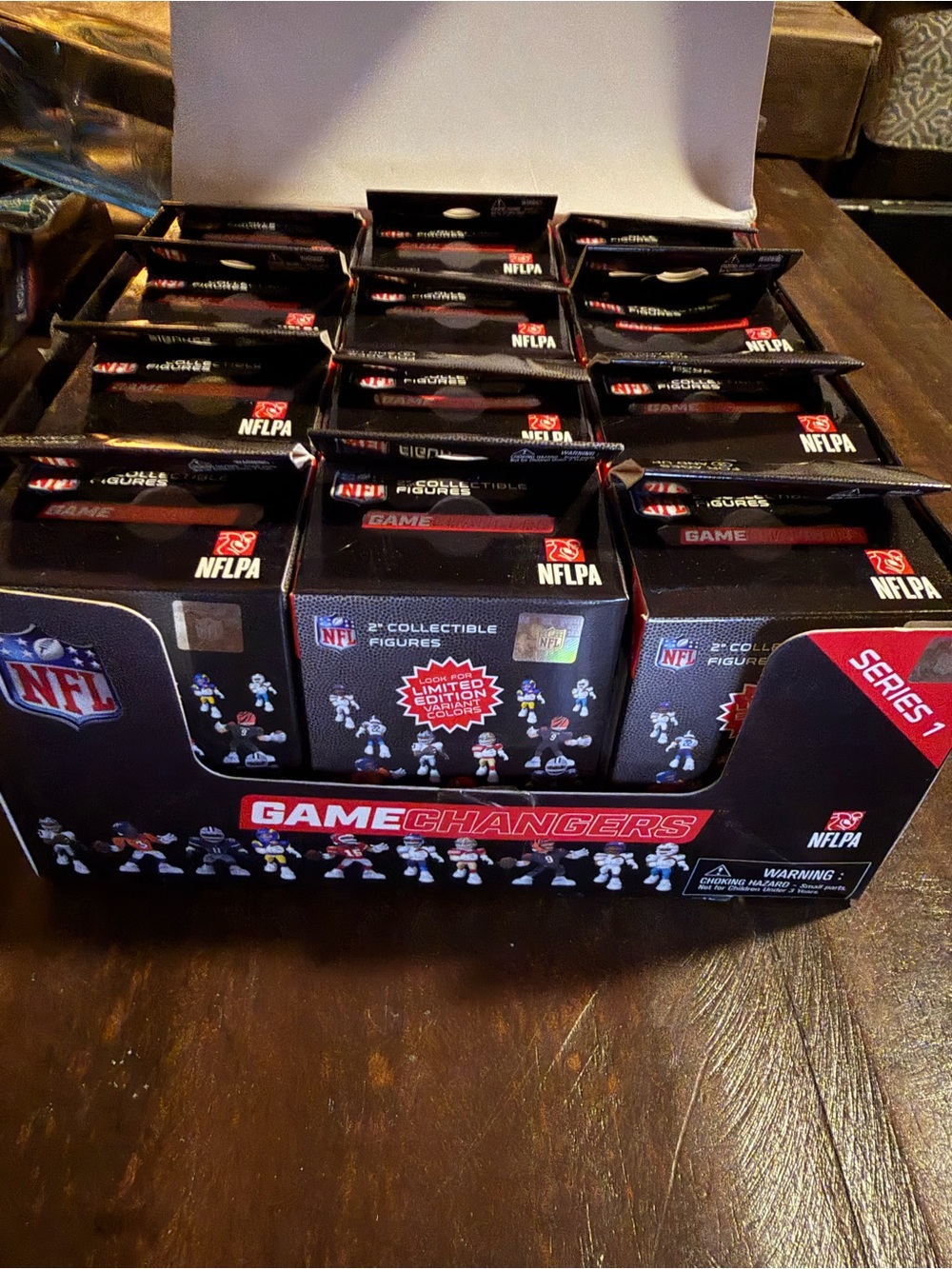 Case of (12) Individually Sealed NFL Game Changers Collectible Figures Series 1